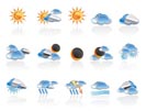 Weather and nature icons - vector icon set