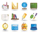 School and education icons - vector icon set