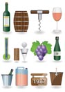 Drink and Wine icons - vector icon set