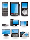 Hi-tech equipment icons - vector icon set