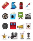 Cinema and Movie - vector icon set