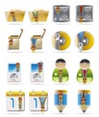 Internet, Business and Office Creative  Icon with Zipper - Set 2