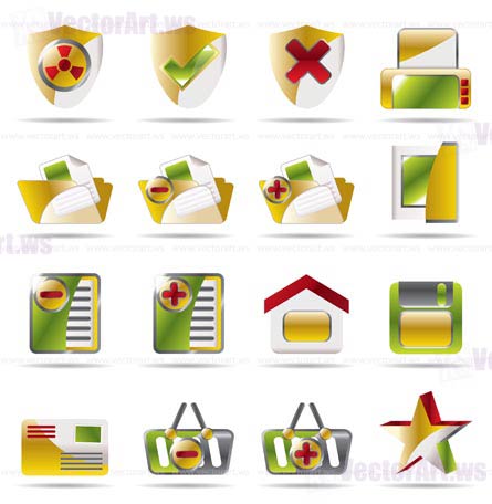 Internet and Website buttons and icons Vector Icon Set 2