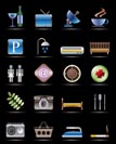 Hotel and Motel objects - Realistic Vector Icons