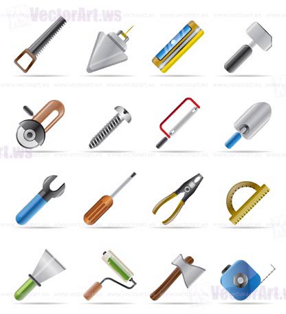 Building and Construction Tools icons - Vector Icon Set