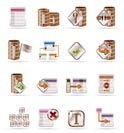 Database and table icons - Vector Icon Set