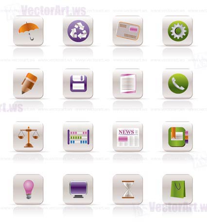 Business and Office internet Icons - Vector icon Set