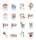 Real  Estate and building icons - Vector Icon Set