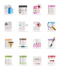 Database and Table Formatting Icons - Vector Icon Set