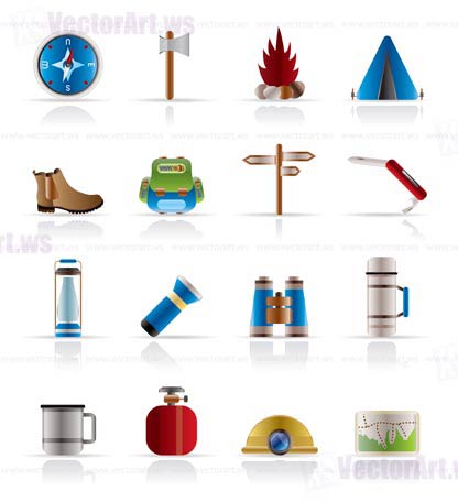 Tourism and Holiday icons -  Vector Icon Set