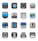 Hi-tech and technology equipment - vector icon set 4