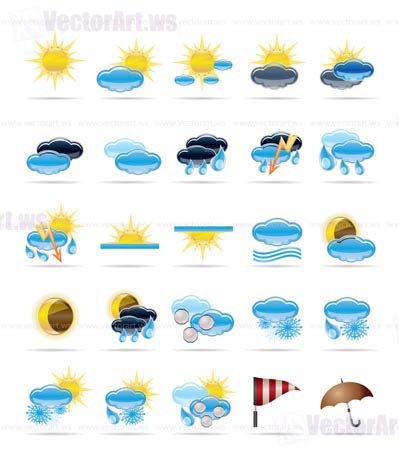 Weather icons - Vector Icon Set