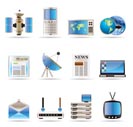 Realistic Communication and Business Icons - Vector Icon Set