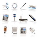 Realistic Business and Office Icons - Vector Icon Set