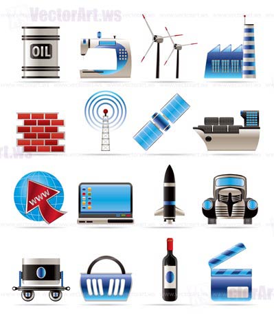 Business and industry icons- vector icon set