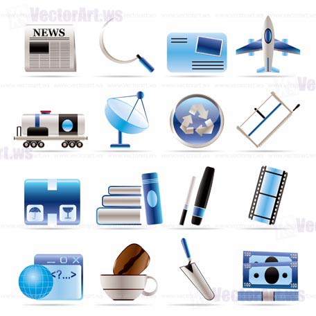 Business and industry icons - Vector Icon set 2