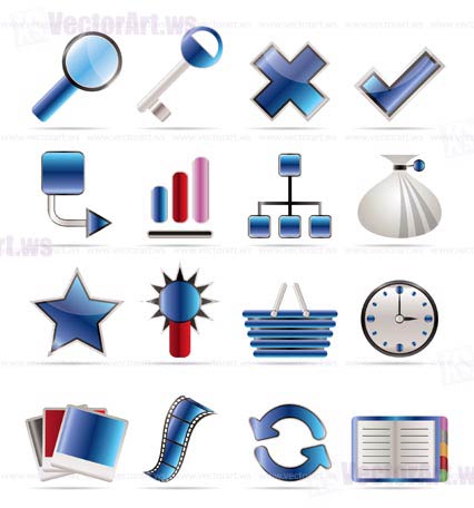 Internet and Web Site Icons - Vector Icon Set