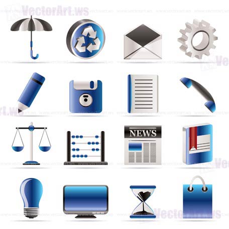 Business and Office internet Icons - Vector icon Set