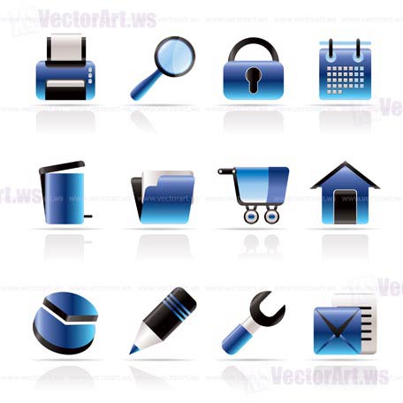 website, internet and computer icons - vector icon set