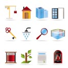 Realistic Real Estate icons - Vector Icon Set