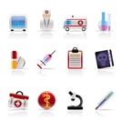 Medical and healthcare Icons Vector Icon Set