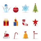 Beautiful Christmas And Winter Icons - Vector Icon Set