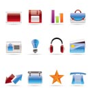 Office and business icons - vector icon set