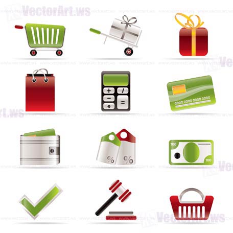 Online shop icons - vector icon set