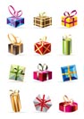 set of colorful gift boxes - vector illustration