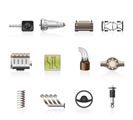 Realistic Car Parts and Services icons - Vector Icon Set 2