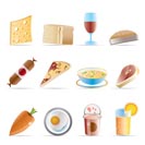 Shop, food and drink icons 2 - vector icon set