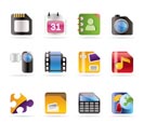 Mobile Phone, Computer and Internet Icons - Vector Icon Set