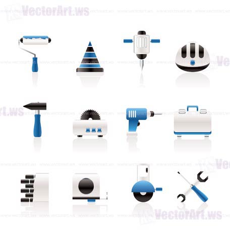 Building and Construction Tools icons - Vector Icon Set