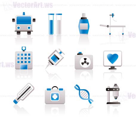 Medicine and healthcare icons - vector icon set