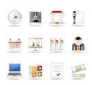 Business, finance and office icons - vector icon set