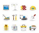 building and construction icons - vector icon set