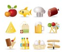 food, drink and shop icons - vector icon set