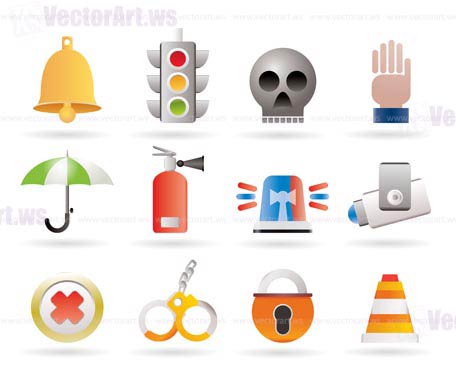 Surveillance and Security Icons - vector icon set