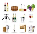 Wine and drink Icons - Vector Icon Set