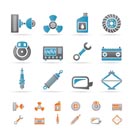 Realistic Car Parts and Services icons - Vector Icon Set