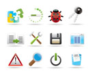 developer, programming and application icons - vector icon set