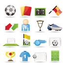 football, soccer and sport icons - vector icon set