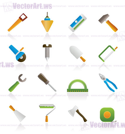 Construction and Building Tools icons - Vector Icon Set