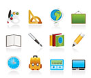 School and education icons - vector icon set