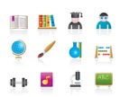 school and education icons - vector icon set