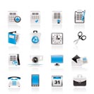 Business and office tools icons - vector icon set