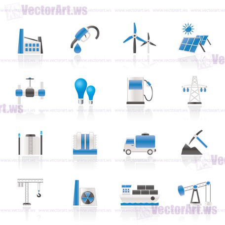 Business and industry icons - vector icon set