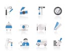 Services and business icons - vector icon set