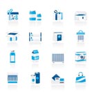 different kind of package icons - vector icon set