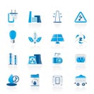 power, energy and electricity icons - vector icon set